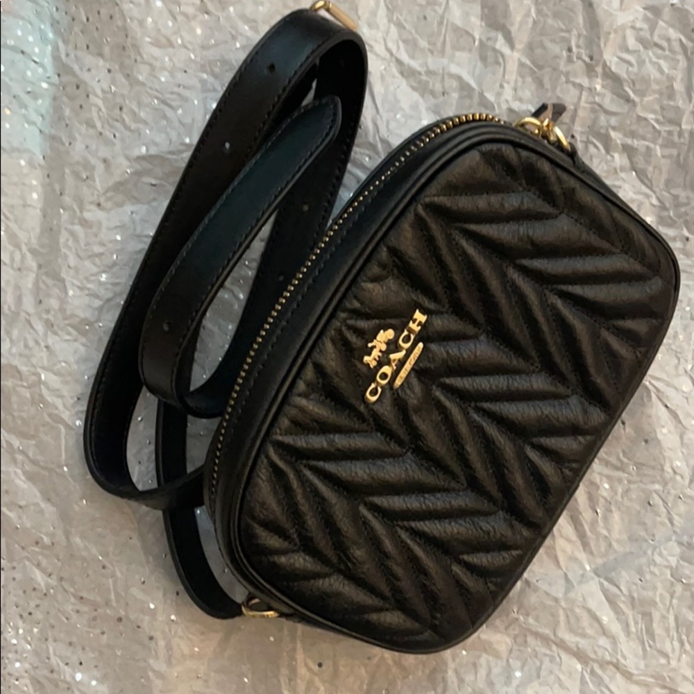 Coach leather waist bag purse wallet belt bag